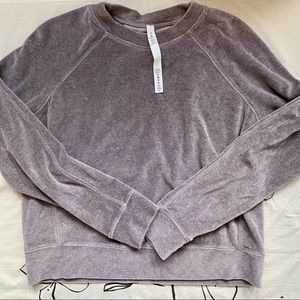 Lululemon Velour Soft Pullover Crewneck Top Sweater Long Sleeve
